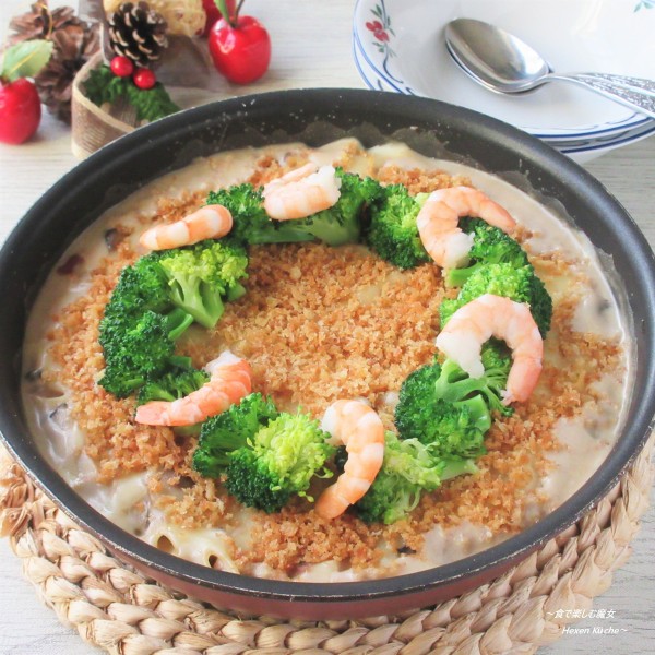 オーブン不要。フライパン１つで『リースグラタン』お話＆レシピ・第４話『フライパン・クリスマス』