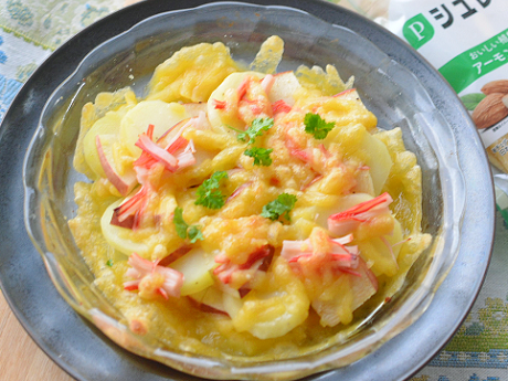 《Pシュレッド》たっぷり ! じゃがいもとリンゴの重ね焼き♪