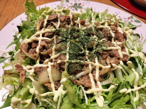 『サバ醤油煮缶と玉ねぎのサラダ　和えるだけ！』