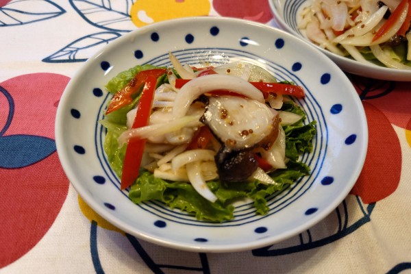 たことパプリカのマリネ