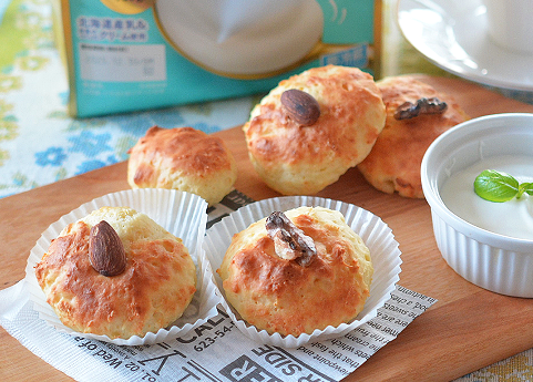 カスピ海ヨーグルト＆ホットケーキミックスで簡単パン♪