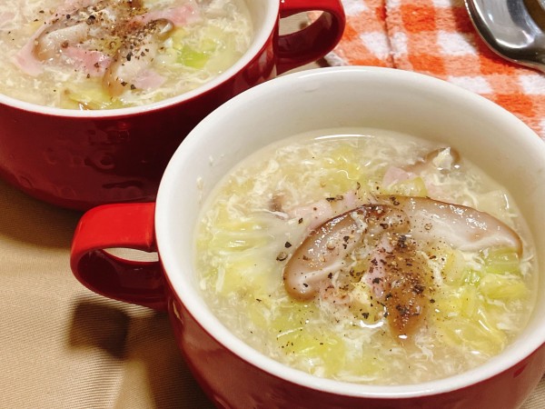 キャベツと卵のとろみスープ｜栄養満点レシピ