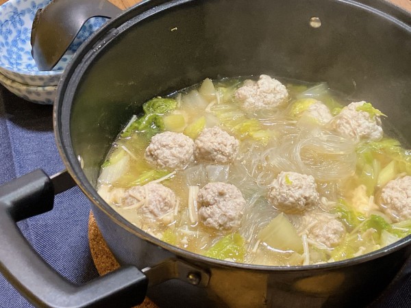 肉だんごの春雨スープ鍋レシピ｜豆腐でカサ増しヘルシー腸活