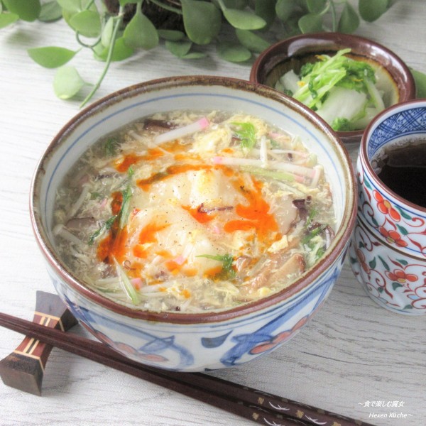 残った餅・お鏡餅で『酸辣湯雑煮（餅入りサンラータン）』中国アレンジ。