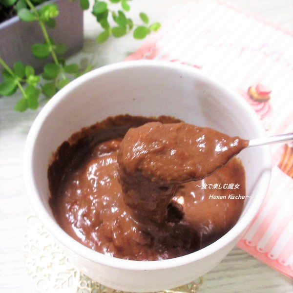 電子レンジで、とろり『ホットチョコ餅』