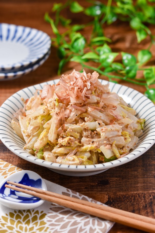 白菜だけでこんなにおいしい！白菜のマヨぽんおかか和え｜ぐんまクッキングアンバサダーvol.42 - すずめの食卓３６５日