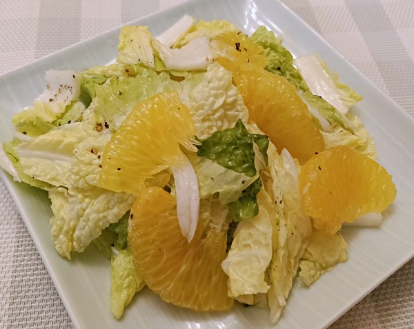 八朔と白菜のサラダ♡マグロの尻尾をすきみ身に～♪