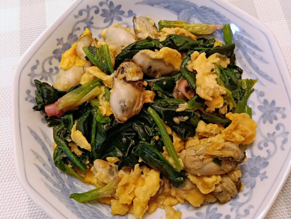 亜鉛たっぷり！牡蠣とほうれん草のオイスターソース炒め♡