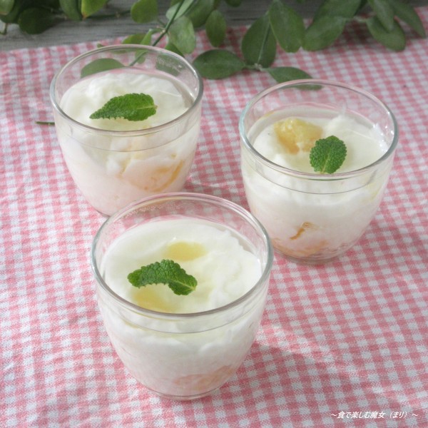 缶詰で手軽なスイーツ『白桃のミルク餅』乳和食アンバサダー。