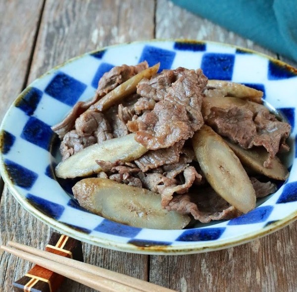 減塩でも大満足!  肉ごぼう炒め (乳和食レシピ)