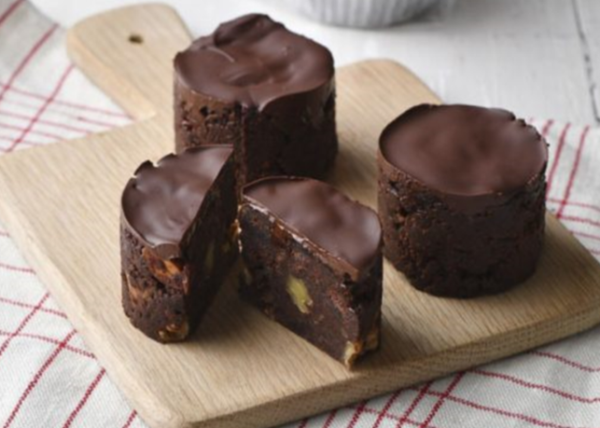 『加熱はレンジだけです！ チョコ＆ナッツの絶品ケーキ』