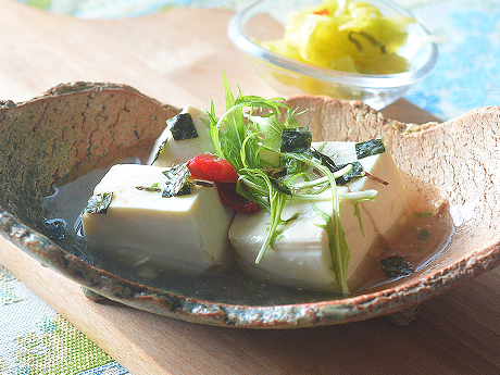 松茸の味お吸い物であんかけ豆腐♪