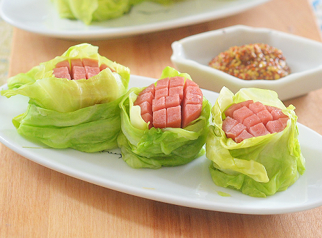 キャベツとミートソーセージのシュウマイ風♪