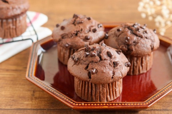 『＊【レシピ】チョコココアの米粉マフィン【簡単なのに美味しすぎ！】＊』