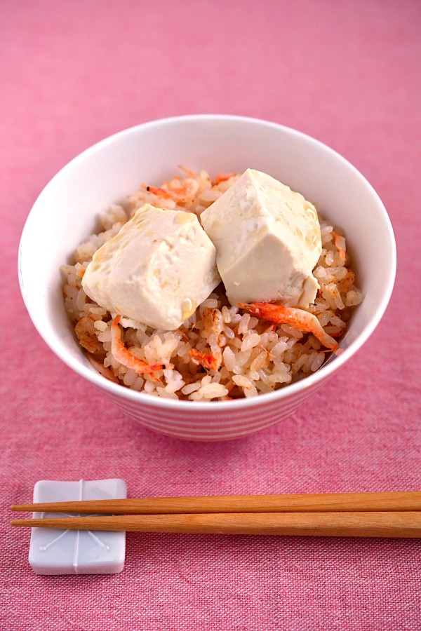 『【乳和食アンバサダー】「豆腐と桜エビのミルク炊き込みごはん」を作ってみました！』