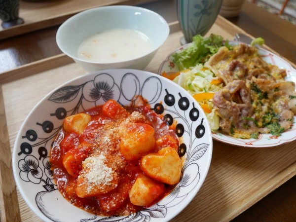 『ハートのポテトニョッキ、昨日の昼ごはん#今日のおうちごはん』