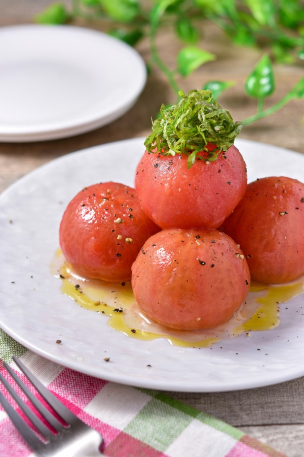 【丸ごとトマトの白だしマリネ】簡単作り置き前菜｜ぐんまクッキングアンバサダーvol.46 - すずめの食卓３６５日