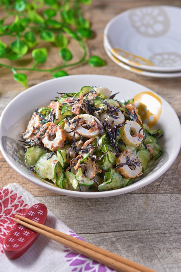 【きゅうりとひじきの梅マヨおかか和え】10分で簡単！さっぱり腸活副菜レシピ｜ぐんまクッキングアンバサダーvol.47 - すずめの食卓３６５日