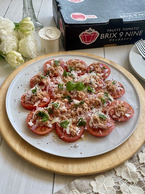 群馬県産ブリックスナインのカルパッチョ風サラダ【PR】
