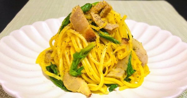 【おいしい節約料理】豚こまと切り干し大根のカレーパスタ/ダイエット/｜のんの