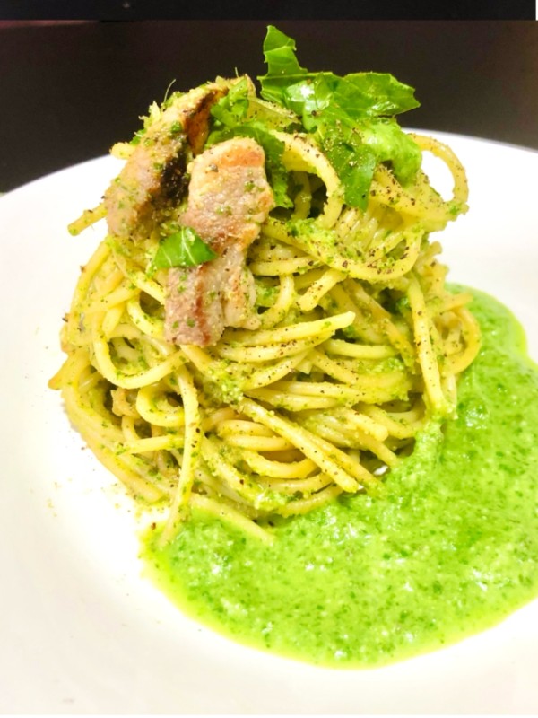 【おいしい節約料理】カブの葉のジェノベーゼ風パスタ