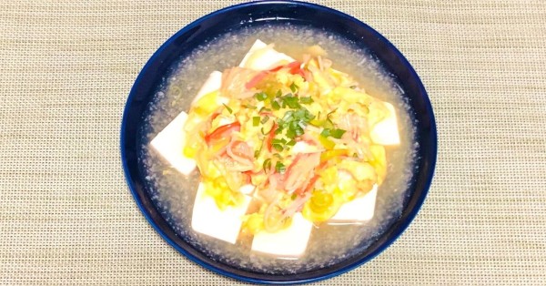 【ダイエット】塩麹あんのかにたまどうふ/時短/簡単/温活/腸活｜のんの