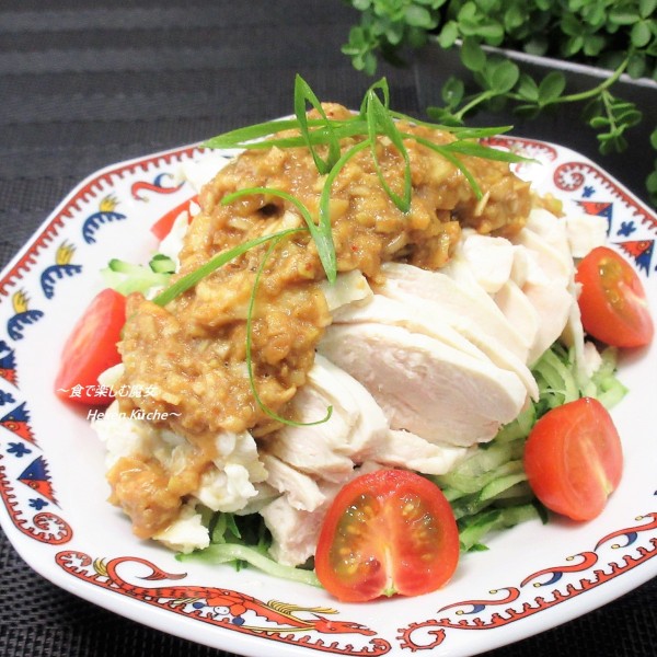 中華料理を、サラダチキンで手軽に作る♪『棒棒鶏（バンバンジー）』