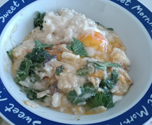 ごま豆乳鍋の後は~ごま豆乳のきのこリゾット風に♡