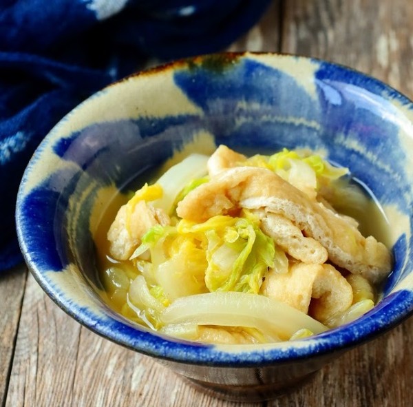 材料2つ ! ! 白菜と油揚げの無水煮 (レシピ)