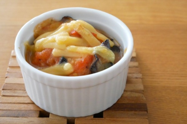 お弁当のおかずに「Pシュレッド」で作るなすとトマトのグラタン風 : kana-kitchen
