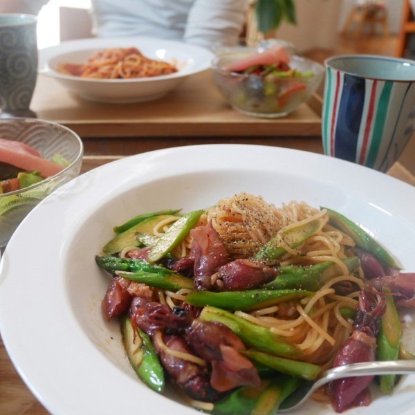 『ホタルイカのパスタ、ひとりぶん#今日のおうちごはん』