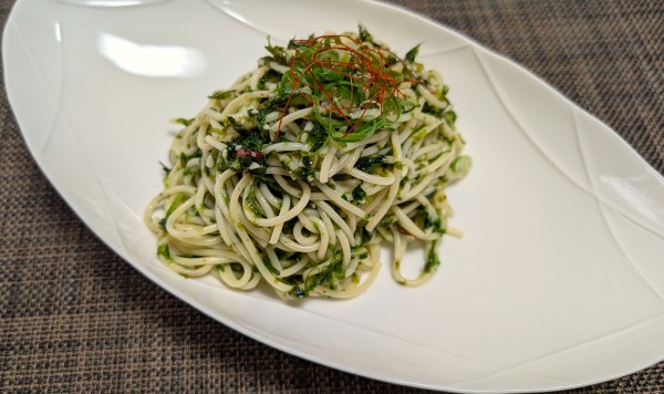 磯の香りで季節を実感☆生青のりのアーリオオーリオパスタ♪☆♪☆♪