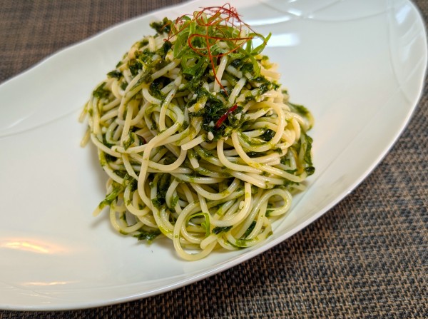 磯の香りで季節を実感☆生青のりのアーリオオーリオパスタ♪☆♪☆♪