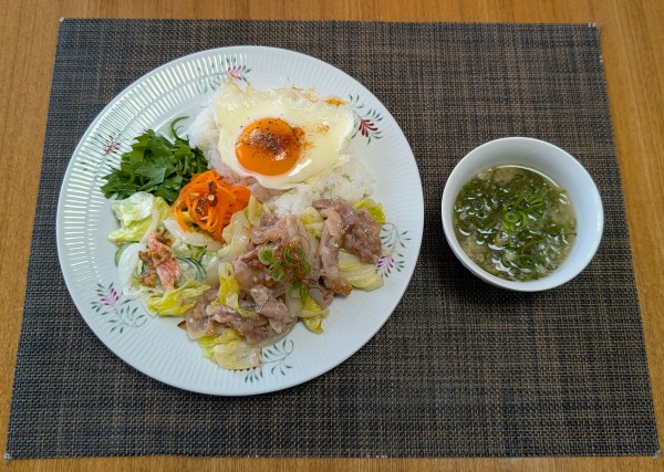 旬を味わうパワープレート☆豚肉と新玉葱の塩麹炒め♪☆♪☆♪