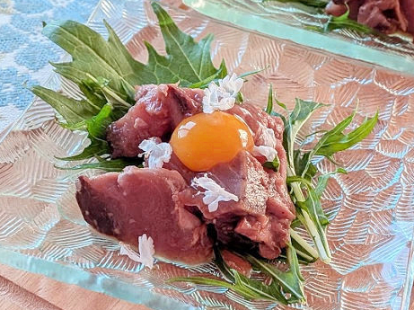 かつおのたたきのにんにくしょうゆ和え♪