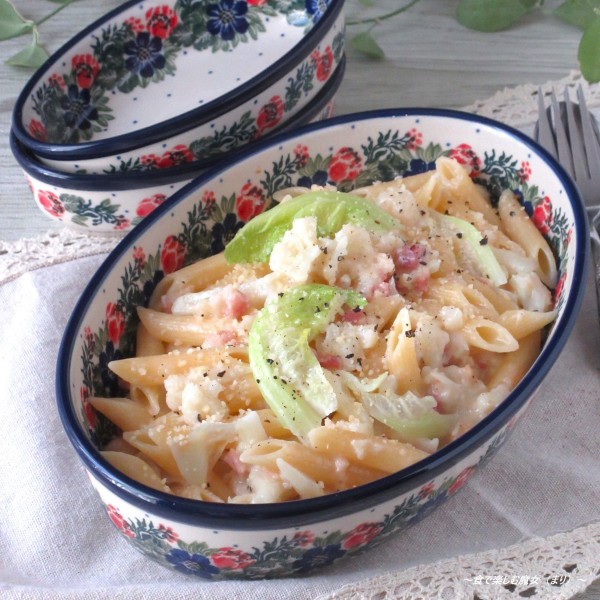 フライパン1つパスタ♪ビタミンＣたっぷり高栄養野菜で美肌、疲労回復『カリフラワーペンネ』