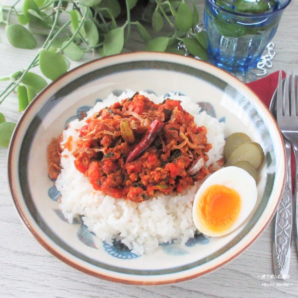 ニラ嫌いでも食べられちゃった！手軽に作れるスパイスカレー『ニラのスパイスキーマカレー』