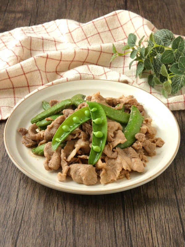 『材料4つで完成！「豚肉とスナップエンドウのマヨ醤油炒め」』