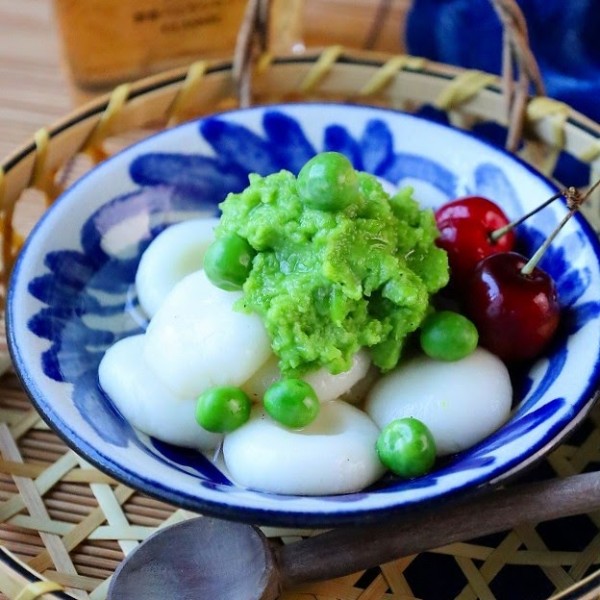 初夏限定♪ グリンピース餡白玉 (レシピ)
