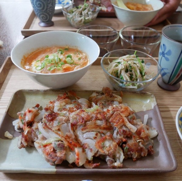 『たまねぎと桜えびのチヂミ【たまねぎ料理フォト】#今日のおうちごはん』