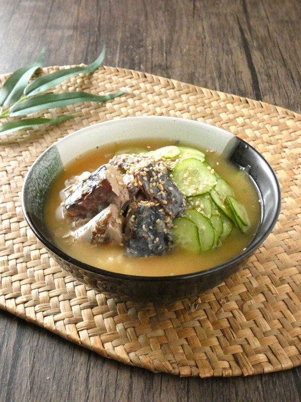 『パパっと簡単！「サバ缶冷や汁の一汁三菜ボウル」』