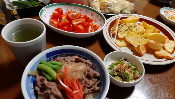『白滝かさ増し、牛丼』
