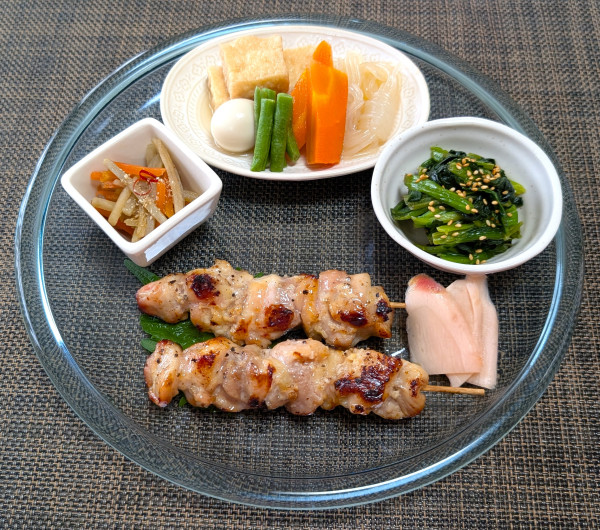うち居酒屋風ミニマムランチ☆塩麴レモン焼き鳥♪☆♪☆♪