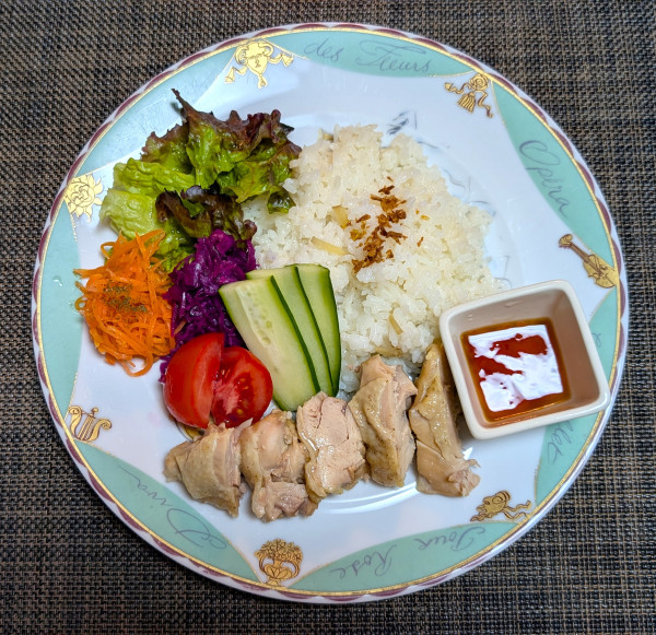 簡単本格的☆炊飯器シンガポールチキンライス（南海鶏飯）♪☆♪☆♪