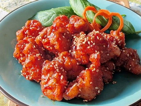 奄美のきびオリゴの甘さで炒めないヤンニョムチキン♪