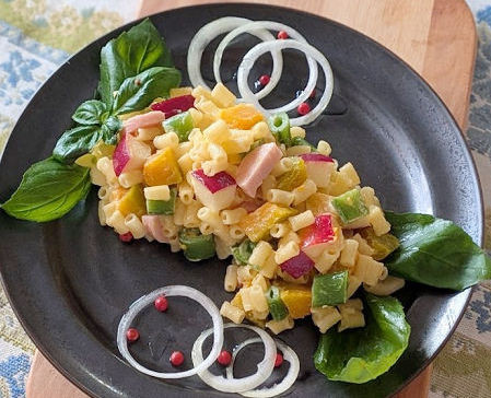 早ゆでプチマカと角切り野菜のマセドアンサラダ♪